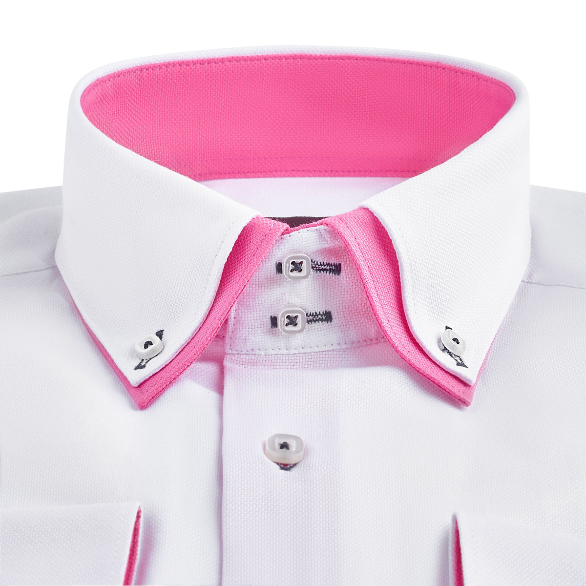 Pink shirt white collar mens best sale